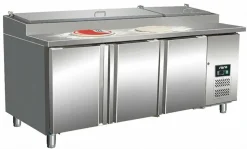 SARO Pizza-Zubereitungstisch SH3070, 1/3 GN, Breite 1795mm