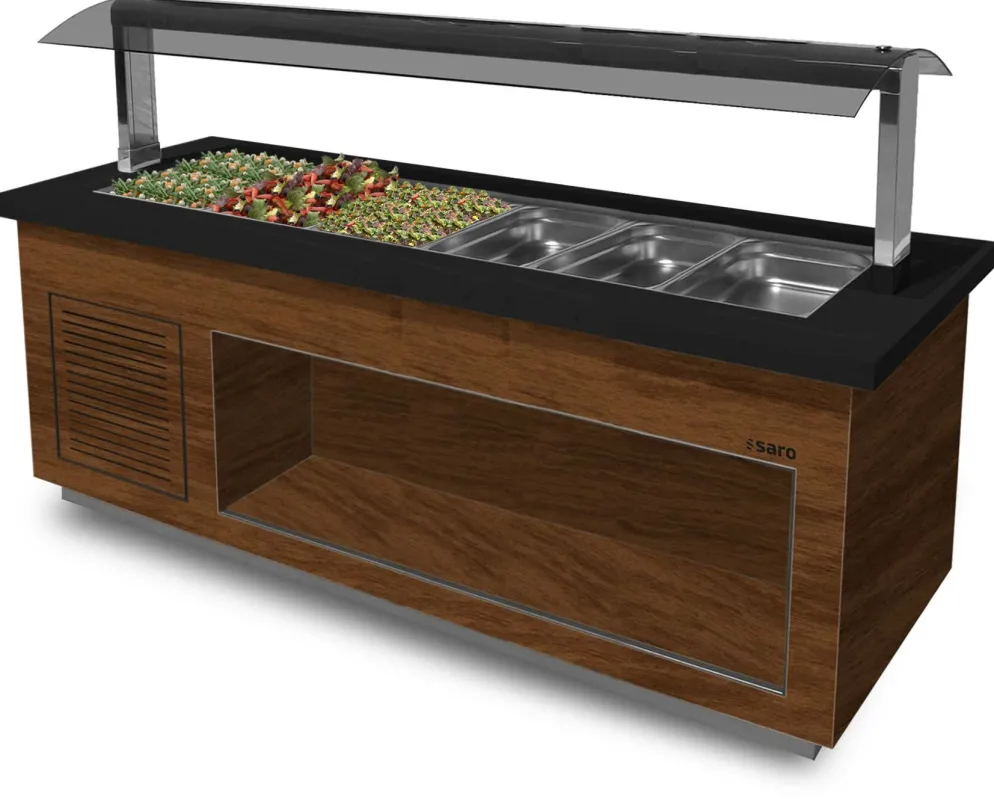 SARO Salatbar Premium SB-K230 braun/schwarz für 6x 1/1 GN