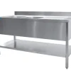 SARO Spültisch 2 Becken, links - B 1200 x T 700 mm