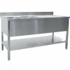 SARO Spültisch 2 Becken, links - B 1800 x T 600 mm