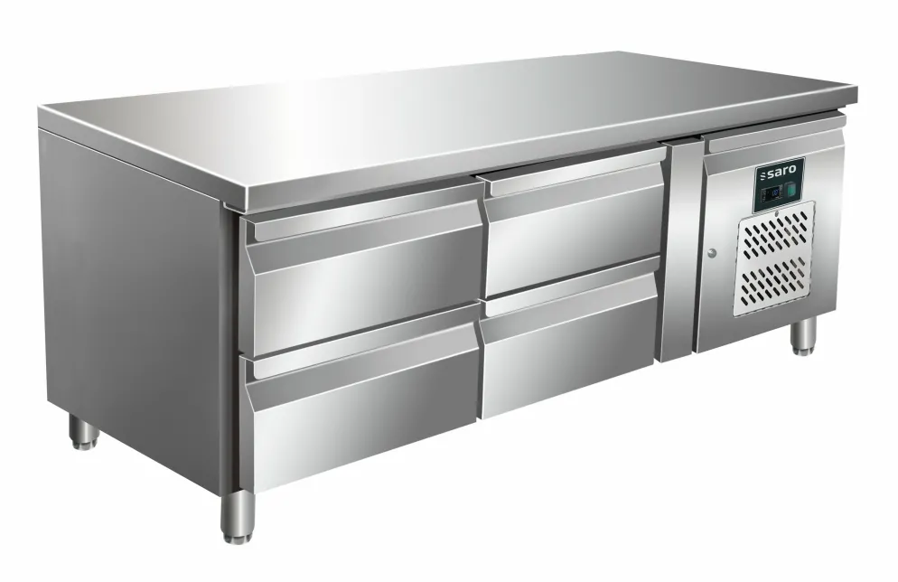 SARO Unterbaukühltisch mit 2x 2 Schubladen, UGN 2140 TN, Breite 1360mm