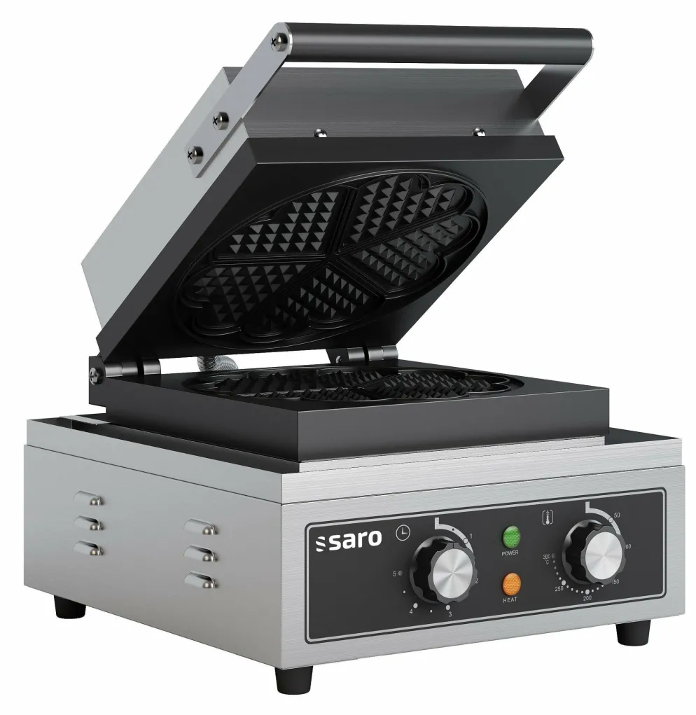 SARO Waffeleisen ILONA für Herzform Waffeln, Timer