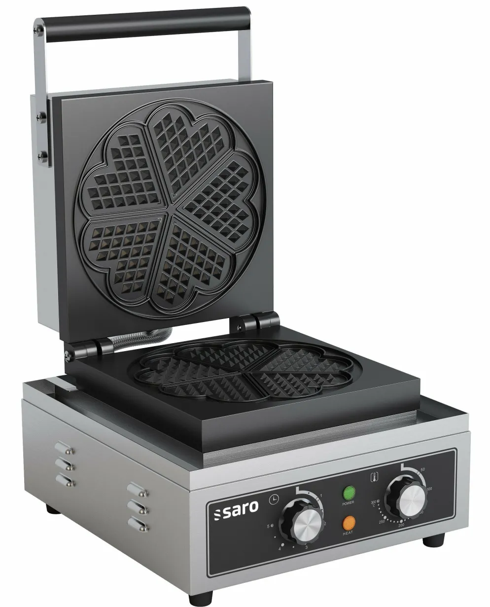 SARO Waffeleisen ILONA für Herzform Waffeln, Timer