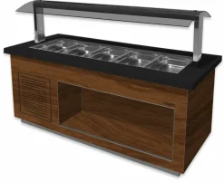 SARO 5x 1/1 GN Premium Salatbar SB-K200 braun/schwarz