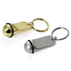 Schlüsselanhänger Set, 5 cm, goldfarben, Set á 10 Stück, Zinkguss