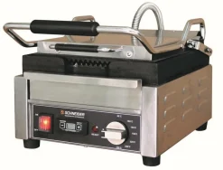 Schneider Edelstahl Kontaktgrill gerillt/glatt, Timer, Grillfläche 24x26cm