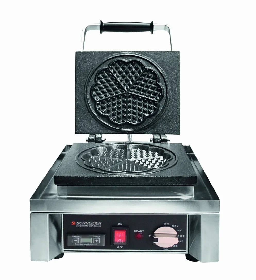 SCHNEIDER Waffel-Eisen mit Timer "Herz 5", 420x300x295 mm, 1600 W