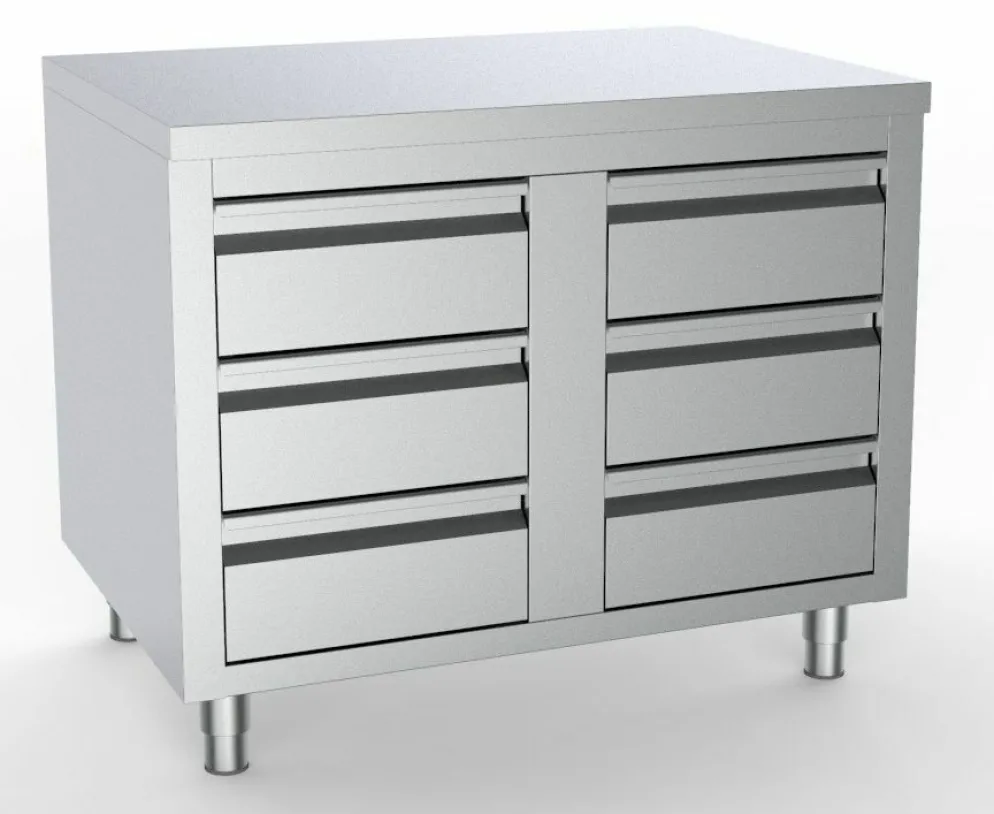 Schubladenschrank Arbeitstisch 6 Schubladen, 1000x700x850mm