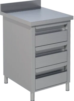 Schubladenschrank 3 Schubladen BxT 50x60cm Aufkantung