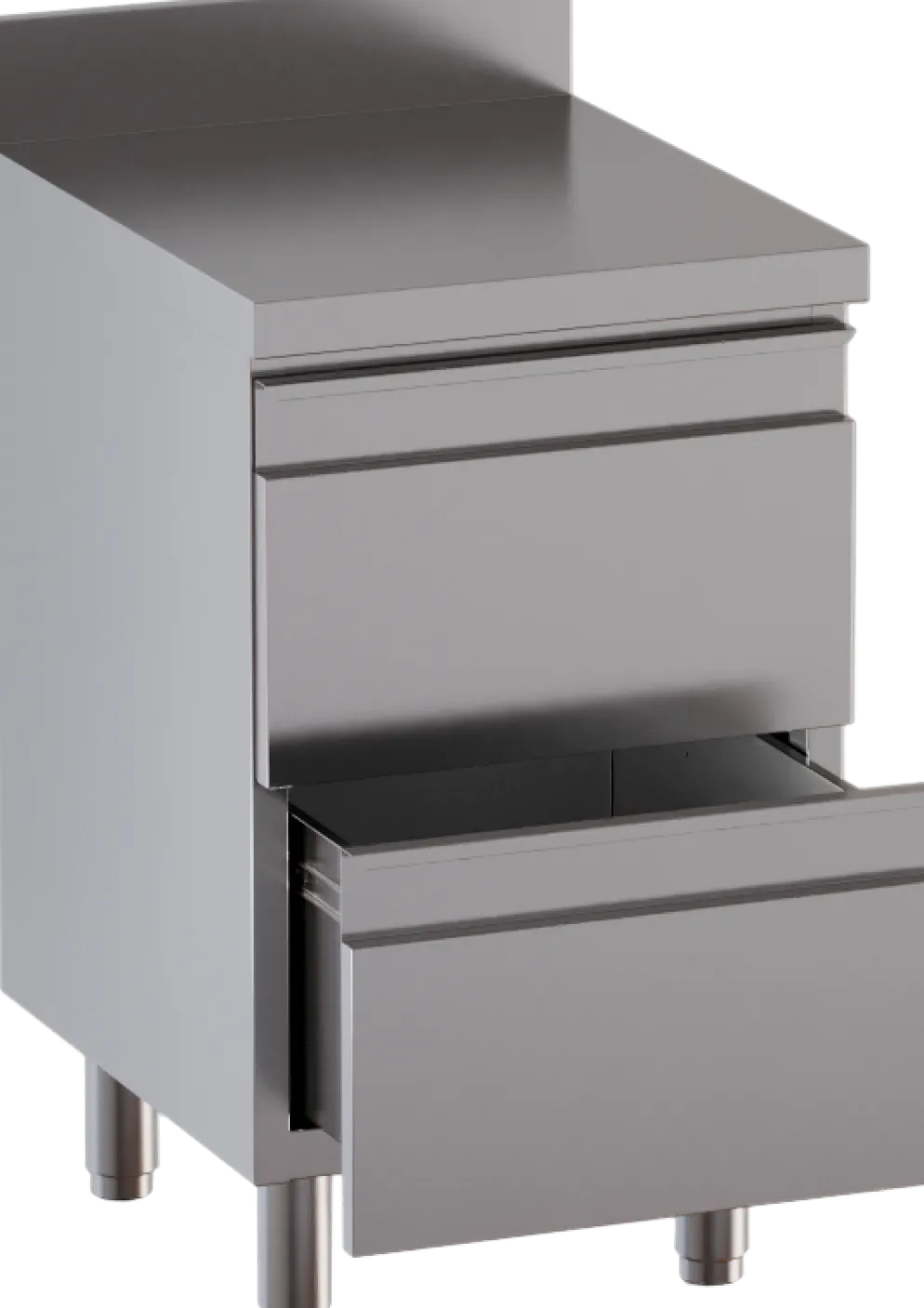 Schubladenschrank 2 Schubladen BxT 50x70cm mit Aufkantung
