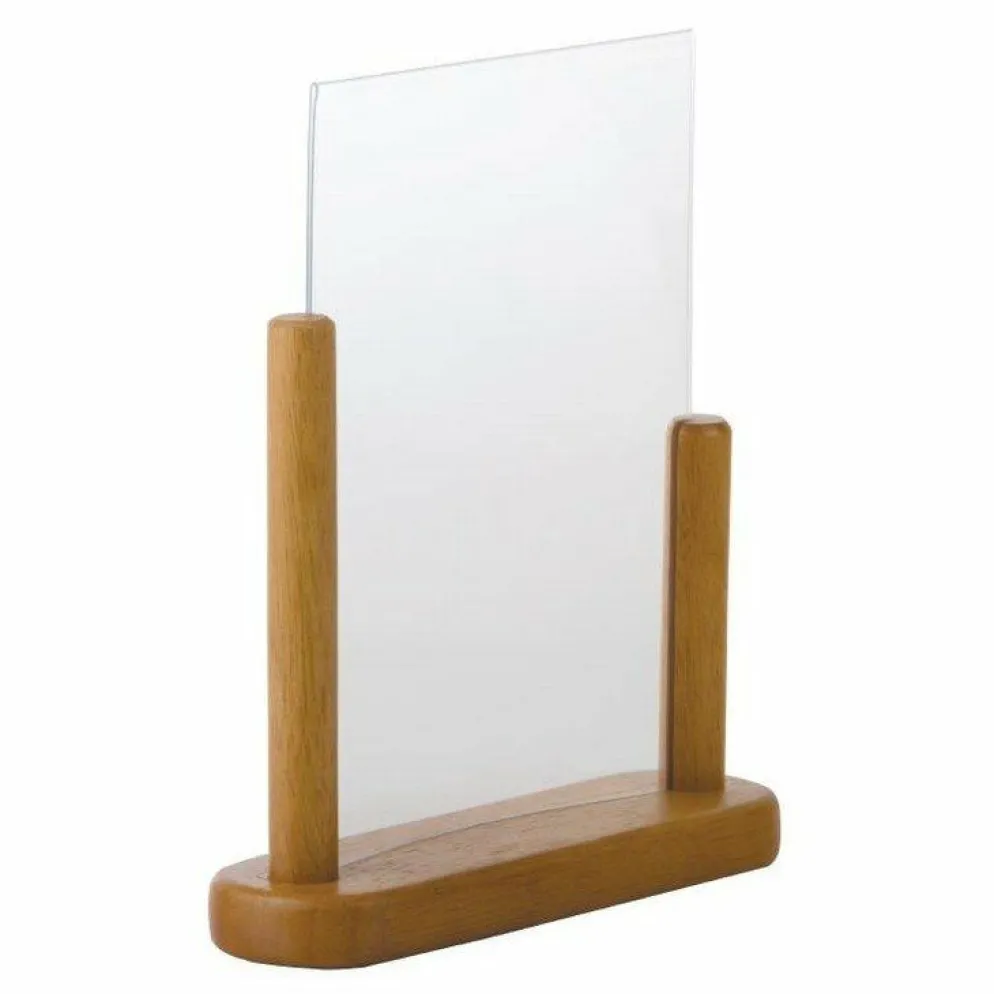 Securit Tischaufsteller Teakholz, A5