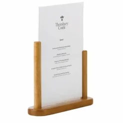 Securit Tischaufsteller Teakholz, A4