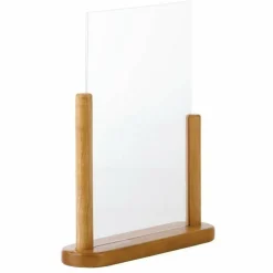 Securit Tischaufsteller Teakholz, A4