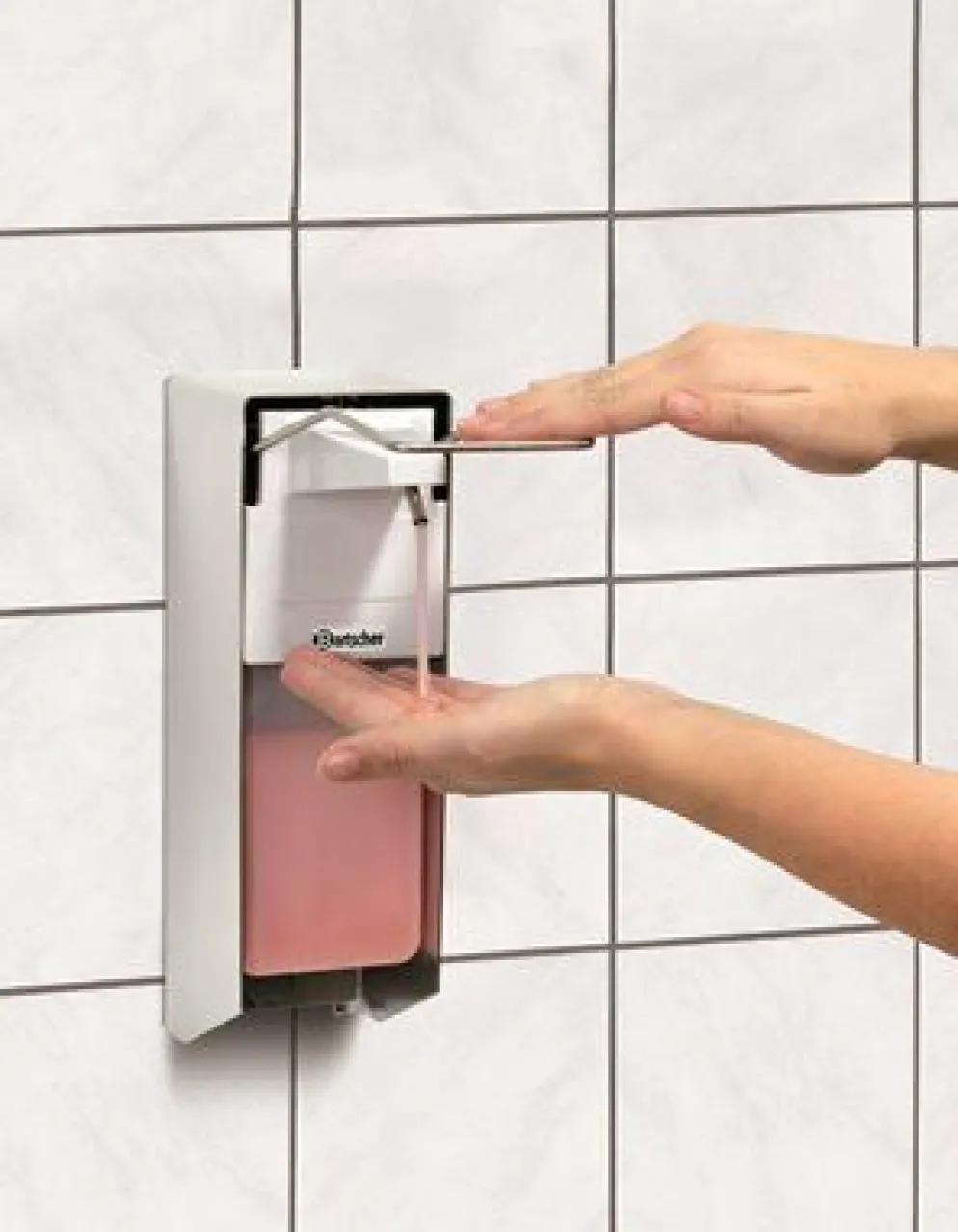 Seifenspender 1 Liter für Wandmontage aus Aluminium