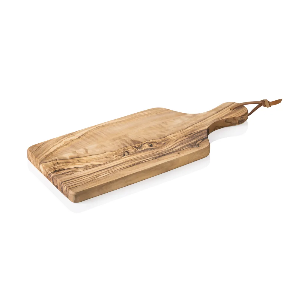 Servierbrett PURE OLIVE, mit Griff, 27 x 13 cm, Olivenholz
