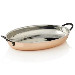 Servierpfanne STEEL & STYLE RUBY, 30 x 22 x 4,5 cm, 1,5 Liter, Kupfer, Messing, Chromnickelstahl