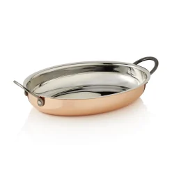 Servierpfanne STEEL & STYLE RUBY, 25 x 18 x 3,5 cm, 0,9 Liter, Kupfer, Messing, Chromnickelstahl
