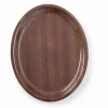 Serviertablett oval 290x210mm Holzoptik Antirutsch