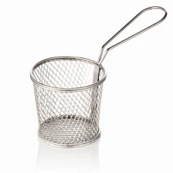 Servier- und Frittierkorb, Ø 9,5 cm, Höhe 8,5 cm, Chromnickelstahl