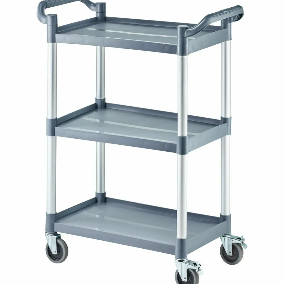 Servierwagen aus Kunststoff, mit drei Borden, 860x425x910mm