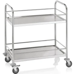 Servierwagen CARGO mit Reling, 2 Borden, 85 x 53 x 95 cm