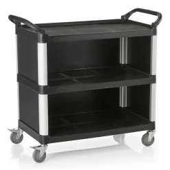 Servierwagen mit 3 Borden, 103,5 x 50,5 x 95,5 cm, Polypropylen/Aluminium