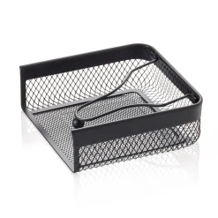 Serviettenhalter, 19 x 19 x 6,5 cm, schwarz, Metall