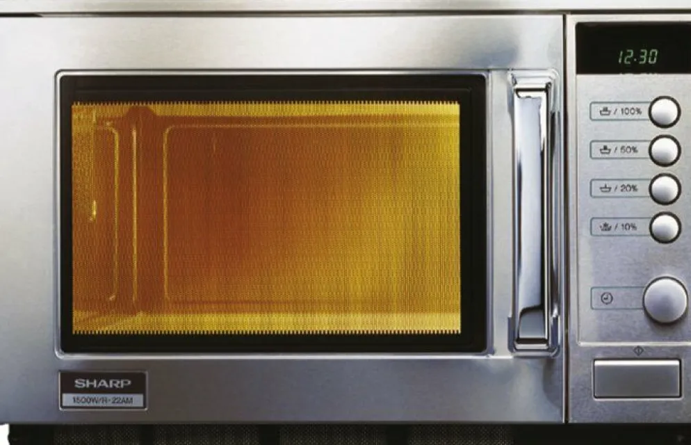 SHARP Profi-Mikrowelle R-22 AM 1500W, Drehknopfbedienung
