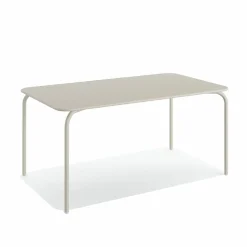 Shine Garten Terrassentisch Stahl rechteckig Beige