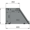 Skyrainbow Bain-Marie Theke für 2x GN1/1 mit Glasaufsatz, Breite 880mm