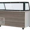 Skyrainbow Kühltheke für 5x GN1/1 mit Glasaufsatz, schwarzer Rand, Breite 1880mm