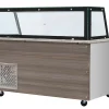 Skyrainbow Kühltheke für 4x GN1/1 mit Glasaufsatz, schwarzer Rand, Breite 1530mm