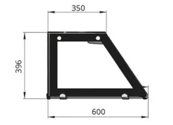 Skyrainbow Kühltheke für 4x GN1/1 mit Glasaufsatz, schwarzer Rand, Breite 1530mm