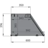 Skyrainbow Kühltheke für 4x GN1/1 mit Glasaufsatz, Breite 1520mm