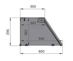 Skyrainbow Kühltheke für 4x GN1/1 mit Glasaufsatz, Breite 1520mm