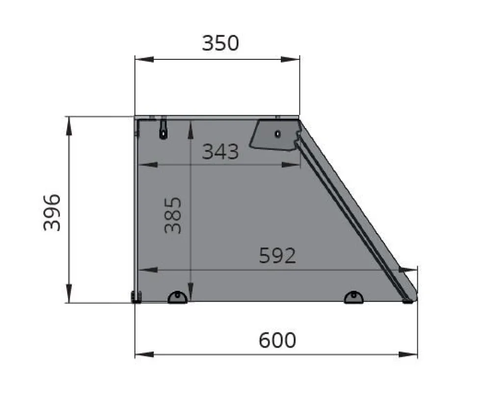 Skyrainbow Kühltheke für 4x GN1/1 mit Glasaufsatz, Breite 1520mm
