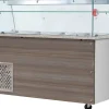 Skyrainbow Kühltheke für 6x GN1/1 mit Glasaufsatz, Glasablage, Breite 2230mm