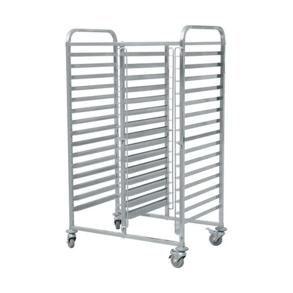 Skyrainbow Tablettwagen GN 1/1, 30 Einschübe, Edelstahl