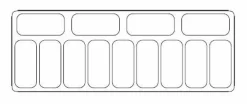 Speise-Eisvitrine Cuba 13x 5L Behälter