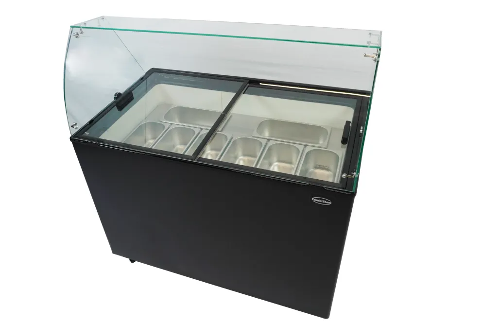 Speise-Eisvitrine Java schwarz 8x 5 L Behälter