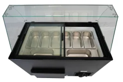 Speise-Eisvitrine Java schwarz 8x 5 L Behälter
