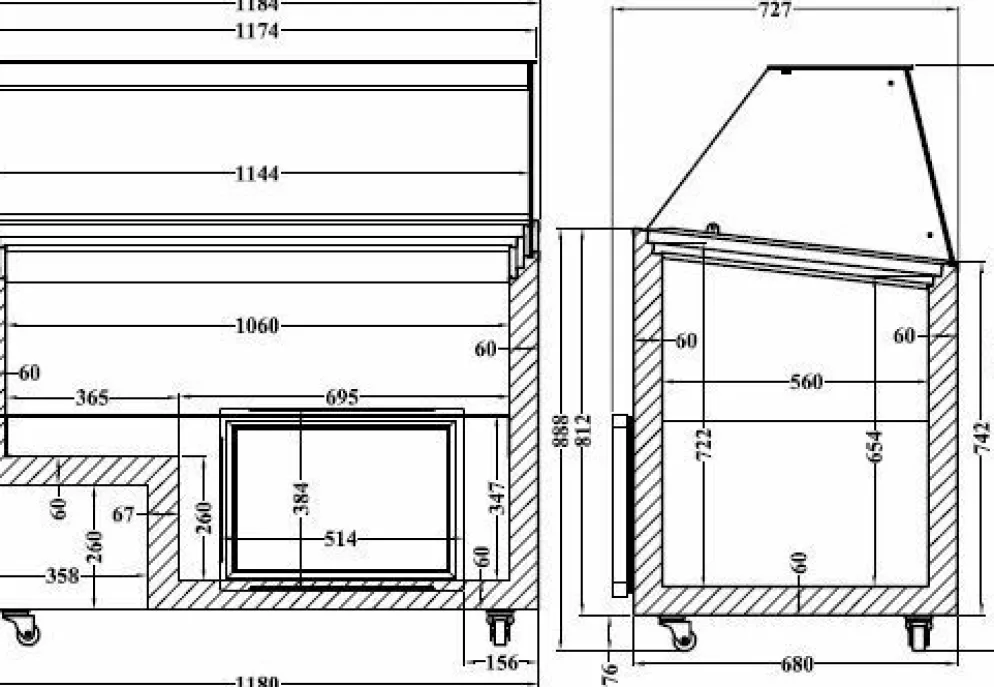 Speise-Eisvitrine Java 8x 5 L Behälter