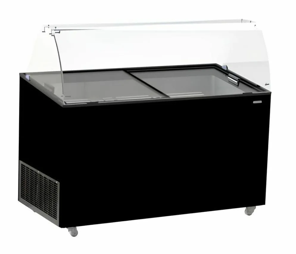 Speise-Eisvitrine Tenerife schwarz 10x 5 L Behälter