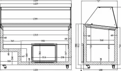 Speise-Eisvitrine Tenerife 10x 5 L Behälter