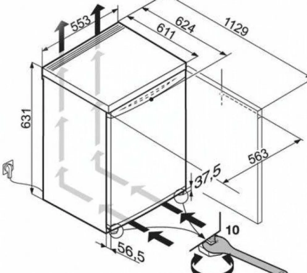 Spirituosen Tiefkühlbox HELSINKI-S, 553x624x631 mm, 69L