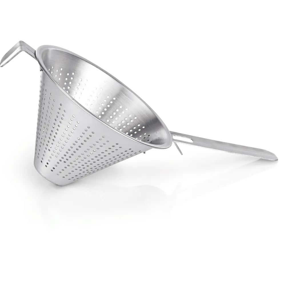 Spitzsieb, Ø 23 cm, Edelstahlgaze 1 mm, Chromnickelstahl