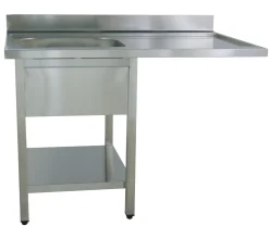 Spülcenter B 120cm - 1 Becken links - mit glatter Ablagefläche