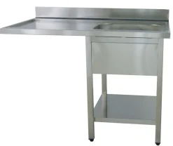 Spülcenter B 120cm - 1 Becken rechts - mit glatter Ablagefläche
