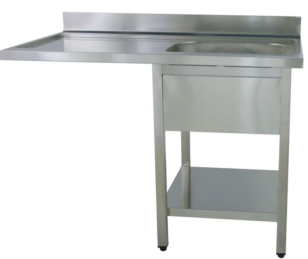Spülcenter B 120cm - 1 Becken rechts - mit glatter Ablagefläche