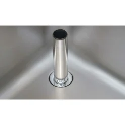 Spülcenter Edelstahl 1 Becken rechts, Abtropffläche links, Breite 1200 mm